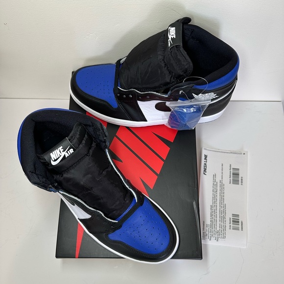 NWT 2020 JORDAN 1 RETRO HIGH ROYAL TOE MENS SZ 10 DEADSTOCK OG ALL - Picture 2 of 16